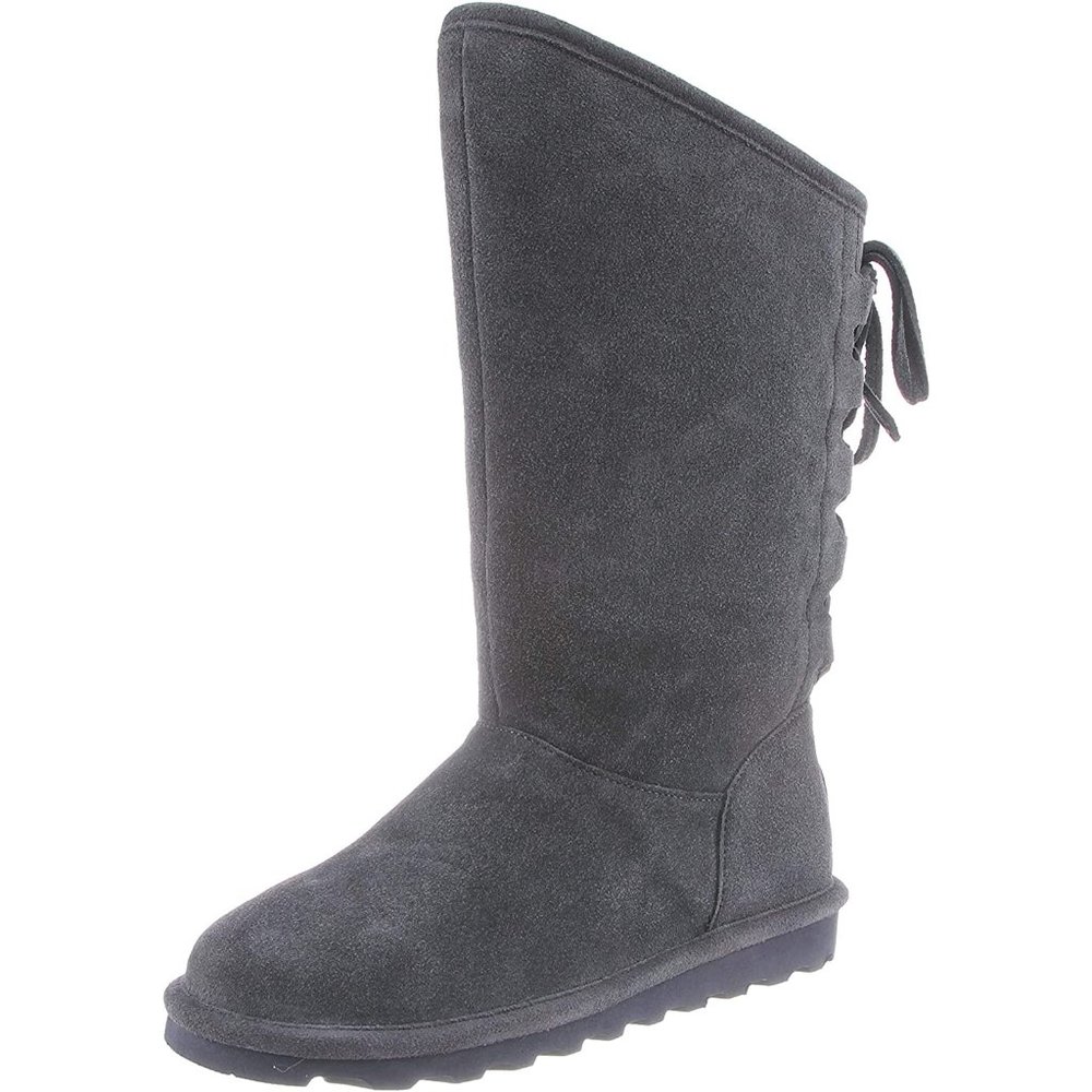 Bearpaw Women’s Phylly Laced Boot Color Charcoal Size 9 New In Box